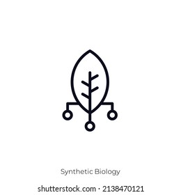 Synthetic Biology Icon. Outline Style Icon Design Isolated On White Background