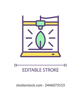 Synthetic biology RGB color icon. Crop improvement, hybrid agriculture. Seed modification. Bioengineering technology. Isolated vector illustration. Simple filled line drawing. Editable stroke