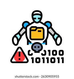 synthetic data fraud detection fintech color icon vector. synthetic data fraud detection fintech sign. isolated symbol illustration