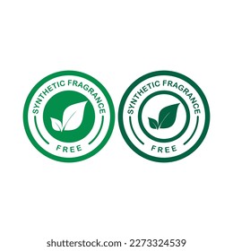 Synthetic fragrance free logo template illustration. Suitable for product label