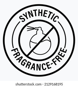 synthetic fragrance-free vector icon, black in color