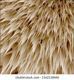 synthetic fur vector texture. brown shaggy animal skin imitation, furry background.