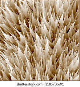  synthetic fur vector texture. brown shaggy animal skin imitation, furry background.