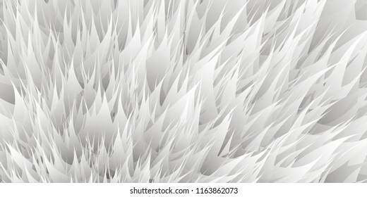  synthetic fur vector texture. White shaggy animal skin imitation, furry background.