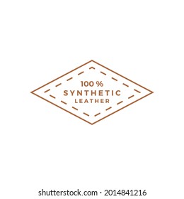 ilustración del icono del vector del logotipo de cuero sintético