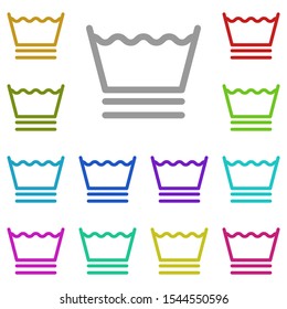Synthetic multi color icon. Simple thin line, outline vector of laundry icons for ui and ux, website or mobile application