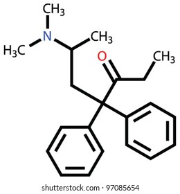 Synthetic Opioid Methadone Structural Formula