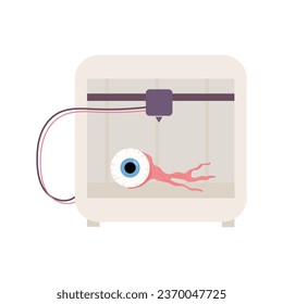 A synthetic organ. eye. 3D printer, bioprinting, prosthetics. Medical printing. 