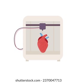 A synthetic organ. Heart. 3D printer, bioprinting, prosthetics. Medical printing. 