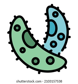 Synthetic organisms icon. Outline synthetic organisms vector icon color flat isolated