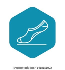 Synthetic sock icon. Outline synthetic sock vector icon for web design isolated on white background