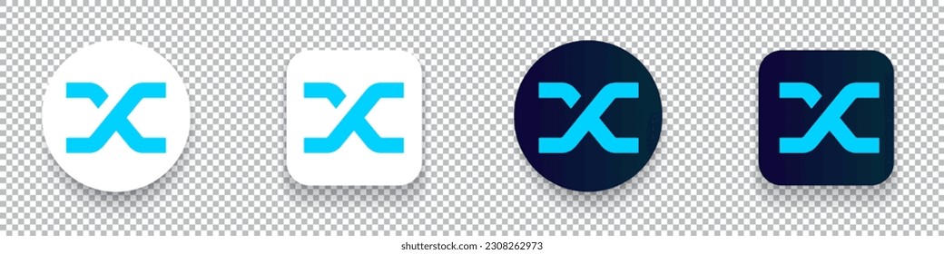 Símbolo de logotipo criptográfico sintetix (SNX) aislado en vector de fondo transparente