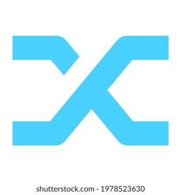 Synthetix SNX token new symbol cryptocurrency logo, coin icon isolated on white background. Vector illustration.