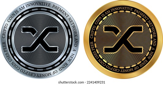 synthetix-snx coin vector illustrations. 3d illustration.
