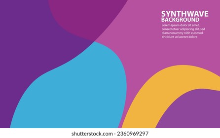 fondo de onda sintética, color completo, estética, espacio vacío abstracto para usted y diseño de fondo de escritorio ilustrador