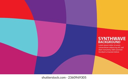 synthwave background, full color, aesthetic, abstract empty space for you, and illustrator wallpaper design