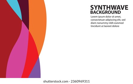 synthwave background, full color, aesthetic, abstract empty space for you, and illustrator wallpaper design