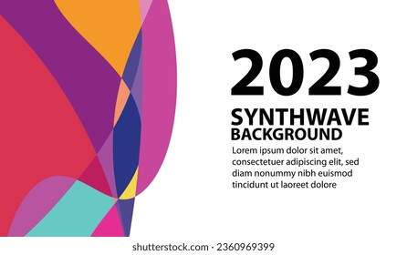 synthwave background, full color, aesthetic, abstract empty space for you, and illustrator wallpaper design
