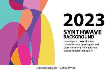 synthwave background, full color, aesthetic, abstract empty space for you, and illustrator wallpaper design