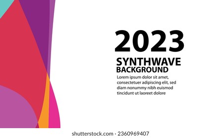 synthwave background, full color, aesthetic, abstract empty space for you, and illustrator wallpaper design