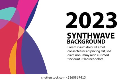 synthwave background, full color, aesthetic, abstract empty space for you, and illustrator wallpaper design