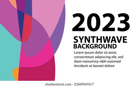 synthwave background, full color, aesthetic, abstract empty space for you, and illustrator wallpaper design