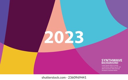 synthwave background, full color, aesthetic, abstract empty space for you, and illustrator wallpaper design
