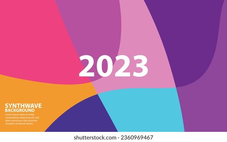 fondo de onda sintética, color completo, estética, espacio vacío abstracto para usted y diseño de fondo de escritorio ilustrador