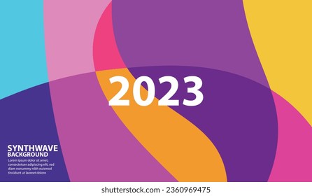 synthwave background, full color, aesthetic, abstract empty space for you, and illustrator wallpaper design