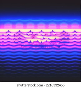Synthwave Background Illustration Vector Eps 10. Synthwave Background Design
