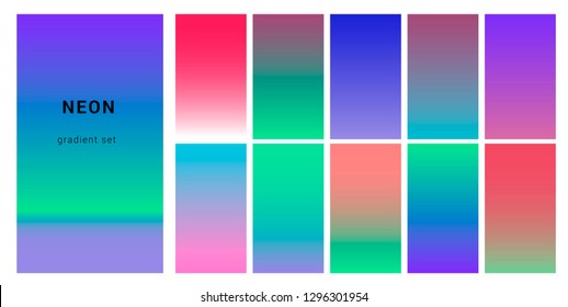 Retrowave Duotone Neon Gradient Futuristic Style Stock Vector (Royalty ...