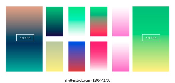 Synthwave Neon Palette Gradient Swatches Desing Stock Vector (Royalty ...