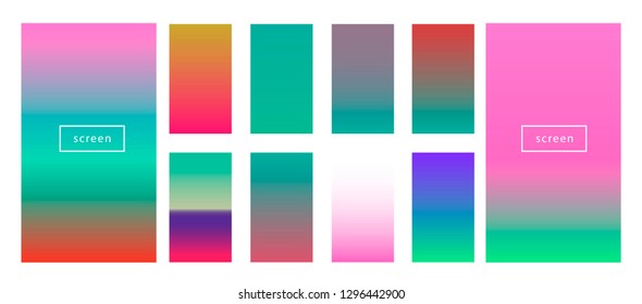 Synthwave Neon Palette Gradient Swatches Desing Stock Vector (Royalty ...