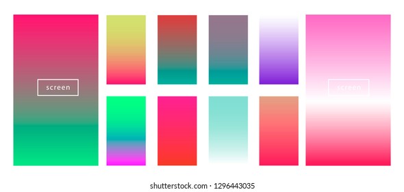 Synthwave Neon Palette Gradient Swatches Desing Stock Vector (Royalty ...