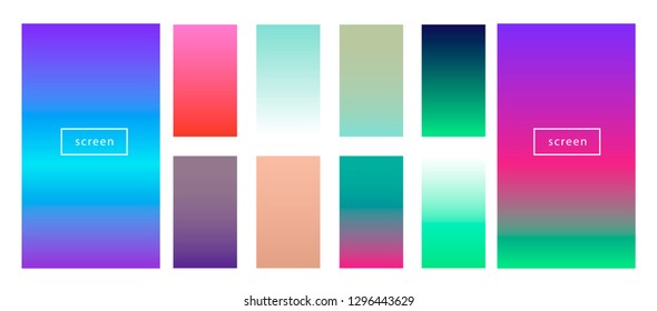 Synthwave Neon Palette Gradient Swatches Desing Stock Vector (Royalty ...