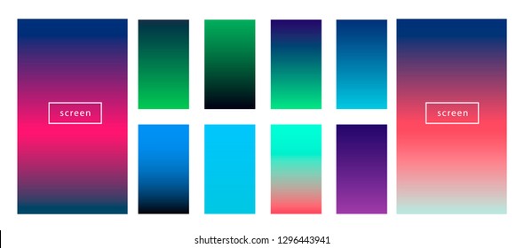 Synthwave Neon Palette Gradient Swatches Desing Stock Vector (Royalty ...