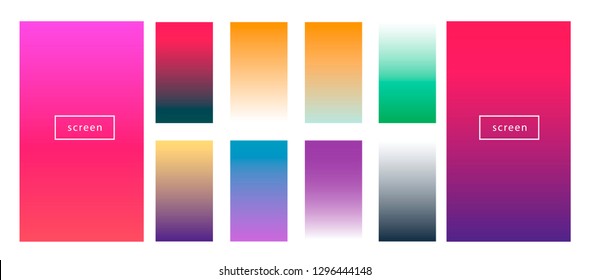 Synthwave Neon Palette Gradient Swatches Desing Stock Vector (Royalty ...