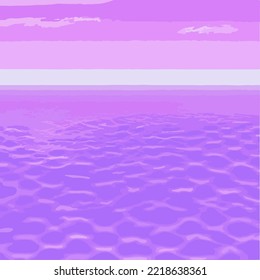 Synthwave Sea Background Illustration Vector Eps 10. Synthwave Background Design