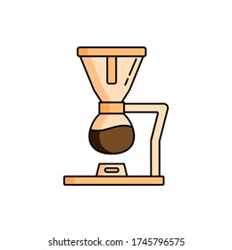 Syphon, coffee icon. Simple colored field outline vector illustration for ui and ux, website or mobile application