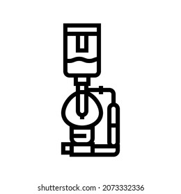 syphon coffee maker line icon vector. syphon coffee maker sign. isolated contour symbol black illustration