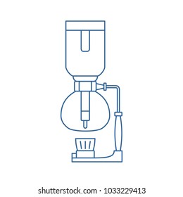 Syphon Coffee Maker Vector Line Icon