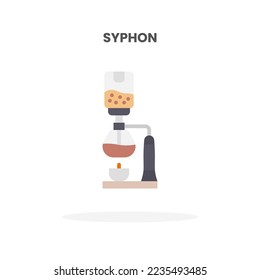 Syphon icon flat. Vector illustration on white background. Can used for web, app, digital product, presentation, UI and many more.