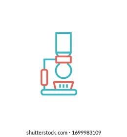 icono de syphone ilustración vectorial de dos colores de diseño de línea. aislado sobre fondo blanco