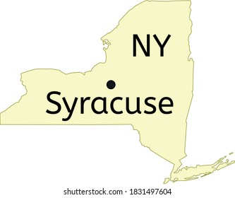 Syracuse City Location On New York State Map