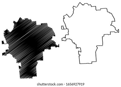 Syracuse City, New York (United States cities, United States of America, usa city) map vector illustration, scribble sketch City of Syracuse map