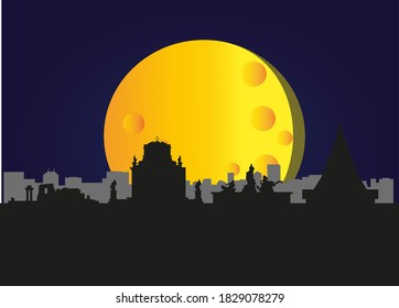 Syracuse city skyline in Italy. 