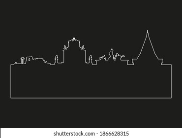 Syracuse city skyline in Italy. 