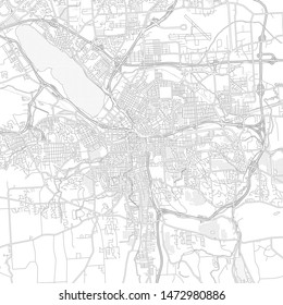 Syracuse, New York, USA, bright outlined vector map with bigger and minor roads and steets created for infographic backgrounds.