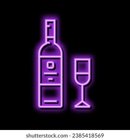 syrah red wine neon light sign vector. syrah red wine illustration