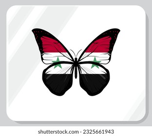 Syria Butterfly Flag Pride Icon

